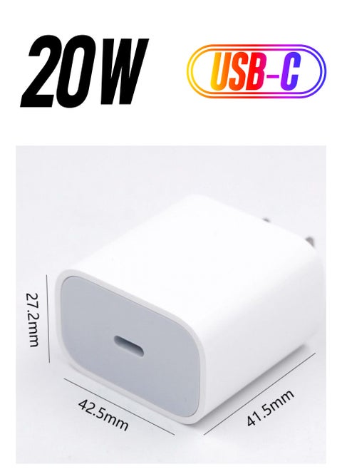 iPhone 16 Charger Fast PD20W USB C Wall Adapter