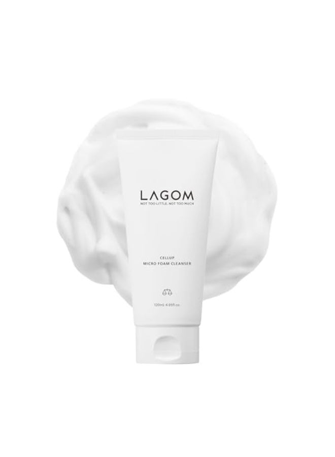 LAGOM CELLUP MICRO FOAM CLEANSER, 120ml-4.05fl.oz., Deep-cleansing, Fine-dust Cleansing, Residue Free, Hydrating Cleanser - Image 1