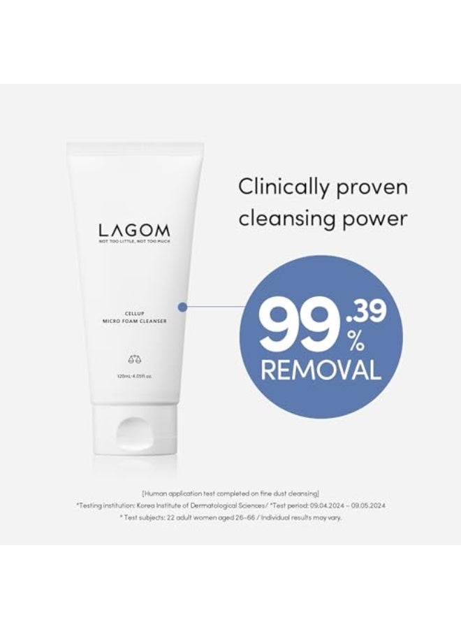 LAGOM CELLUP MICRO FOAM CLEANSER, 120ml-4.05fl.oz., Deep-cleansing, Fine-dust Cleansing, Residue Free, Hydrating Cleanser - Image 3
