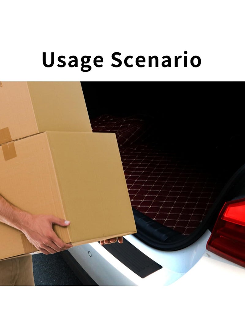 Generic Universal Car Rear Bumper Protector Anti-Scratch Rubber Rear Bumper Protector | Car Rear Bumper Guard | Scratch Resistant & Easy Install | Suitable for Cars, SUVs, Trucks | 41''*3.54'', Black  - Image 3