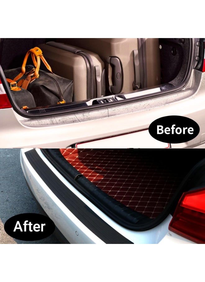 Generic Universal Car Rear Bumper Protector Anti-Scratch Rubber Rear Bumper Protector | Car Rear Bumper Guard | Scratch Resistant & Easy Install | Suitable for Cars, SUVs, Trucks | 41''*3.54'', Black  - Image 4