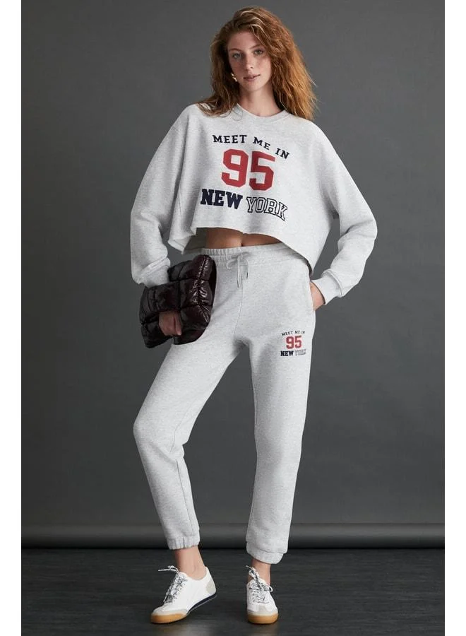 Grimelange Gloryy Women's Comfort Fit Printed Detailed Elastic Cuff Organic Cotton Griselande Tracksuit Set.