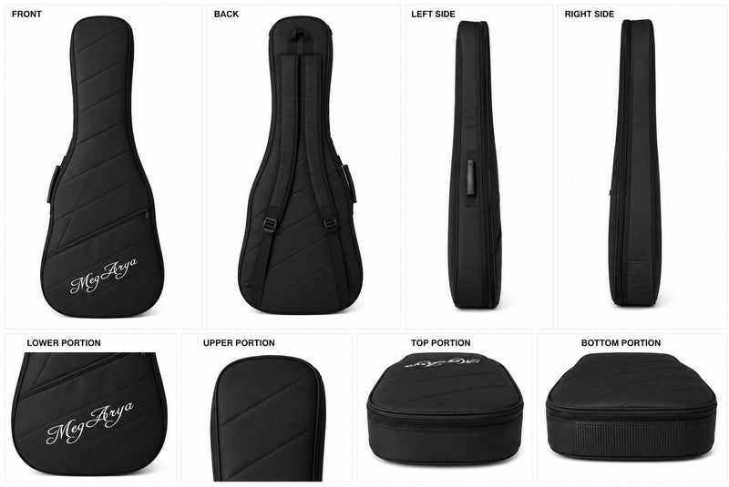 Megarya Premium 41 Inch Acoustic Guitar Bag | Thick Padded Waterproof Guitar Gig Bag | Soft Carry Case with Large Accessory Pocket | Heavy Duty Zipper | Guitar Travel Case for Acoustic Guitar 40/41 Inch - Image 4