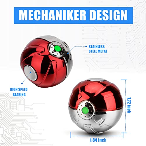 LNCOJOLM Cool Metal Fidget Spinner Desk Toy Glow in The Dark Luminous Hand Finger Spinner EDC Birthday Christmas Stocking Stuffer Gift for Kid Adult Finger Gyro Gadget for Office Classroom Stress Focus Toy - Image 5