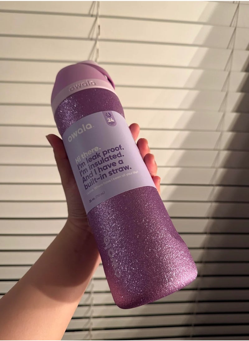 Owala Freesip Insulated Stainless Steel Water Bottle With Straw For Sports And Travel, Bpa-Free, LIMITED EDITION So Eggstra 24OZ  - Image 3