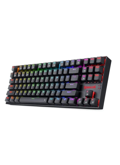 Redragon K552 Kumara Pro Wireless Mechanical Gaming Keyboard with RGB Lighting, Blue Switches, 2.4GHz & Bluetooth Connectivity, Type-C Cable (Black)