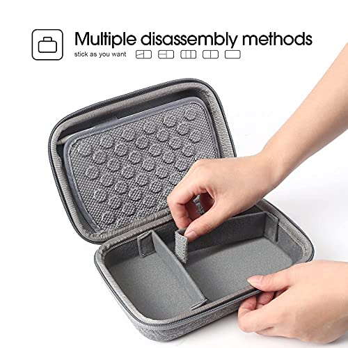 Smatree Hard Case Compatible for MAC Mini/Magic Trackpad/AirPods Pro 3/MagSafe Charge,Apple Pencil,Magic Mouse,Magsafe Power Adapter,Beats Monster by Dre,SD Card, Magnetic Charging Cable Bag,Gray - Image 3