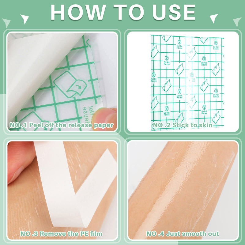 Lothee 40 Pcs Thigh Lift Tape Cellulite Adhesive Waterproof Body Lifting Tape for Saggy Skin Tummy Arms Inner Leg for Beauty Women(Curved Edge,4.72 x 4.72 Inch) - Image 4