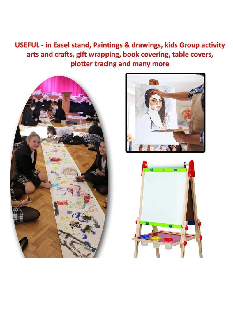 بريميفي لفة ورق رسم حامل أبيض جامبو 1970 بوصة 44 سم × 50 متر 80 جرامًا للمتر المربع - Image 2