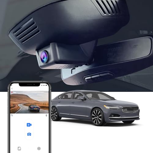 Fitcamx 4K Dash Cam Suitable for Volvo V90 XC60 S90 2022-2026 B5 B6 T8 (Model B), OEM Factory Look, 2160P UHD Video, Built-in WiFi & APP, Loop Recording, G-Sensor, Easy to Install, 64GB Card - Image 1