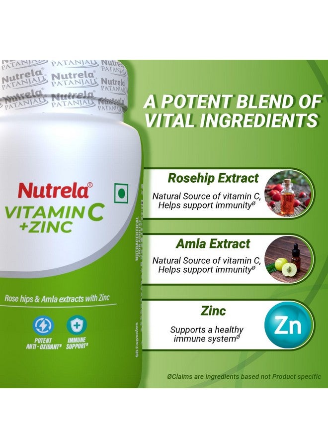 Nutrela Vitamin C and Zinc for Men and Women - 60 Capsules (Pack of 2) - Image 5