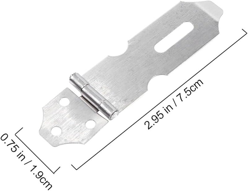 Stainless Steel Heavy Duty Padlock Hasp Door Latch for Gates Sheds Storage Security - Image 3