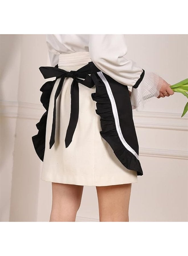 Oasisgalore Cooking Waist Apron with Pockets Half Short Apron for Women Server Waitress Aprons  - Image 4