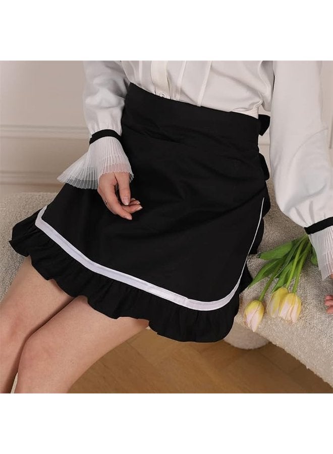 Oasisgalore Cooking Waist Apron with Pockets Half Short Apron for Women Server Waitress Aprons  - Image 5