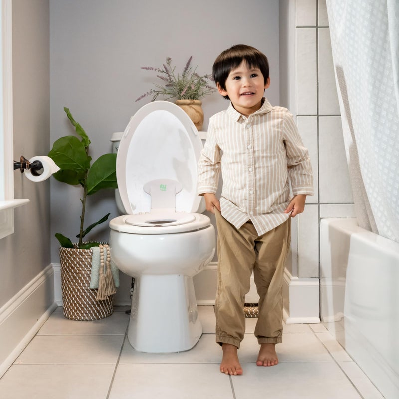 Ingenuity: ity by Ingenuity Flip & Sit Potty Seat (White) - Easy to Set Up & Remove Potty Training Seat That Attaches to Adult Toilet Seat - Image 2