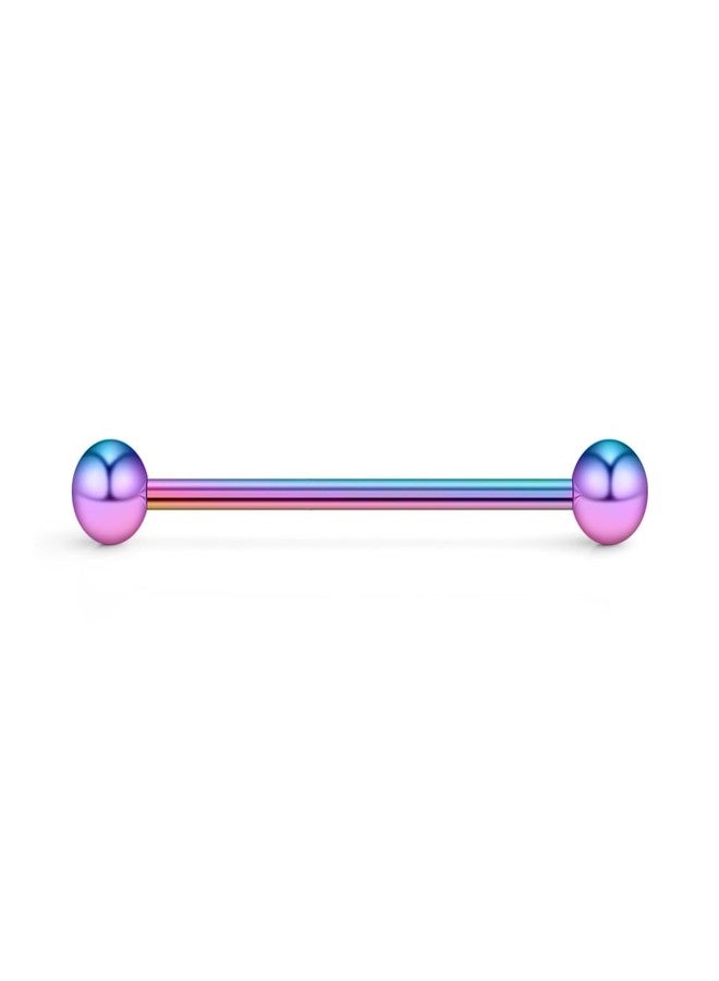 Ruifan 6PCS 14 Gauge Short Industrial Barbell Cartilage Earring Body Piercing Jewelry 1 1/8 Inch(28mm) - Mix Color - Image 5