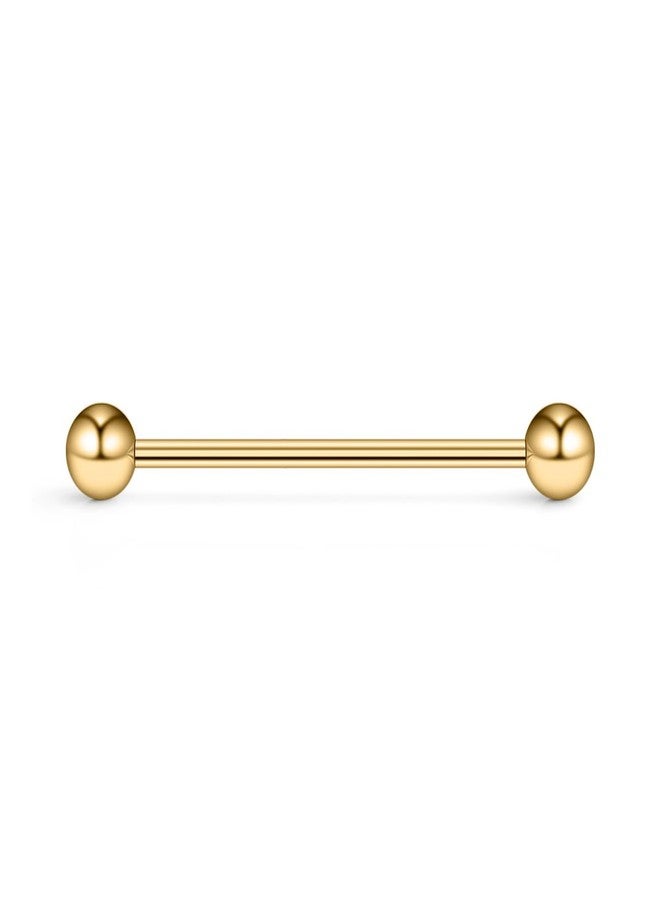 Ruifan 6PCS 14 Gauge Short Industrial Barbell Cartilage Earring Body Piercing Jewelry 1 1/8 Inch(28mm) - Mix Color - Image 4