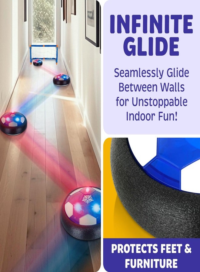 Atlasonix Hover Soccer Ball - Indoor Soccer Ball, Indoor Flying Toy Games (2 Floating Disk + 2 Goals) Boy Birthday Gifts, Indoor Silent Game | 4 in 1 Pack - Image 3