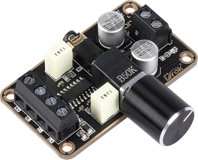 DROK 5W+5W Mini Audio Amplifier Board PAM8406 DC 5V Digital Stereo Power Amp 2.0 Dual Channel Class D Amplify Module for Speaker Sound System DIY - Image 1