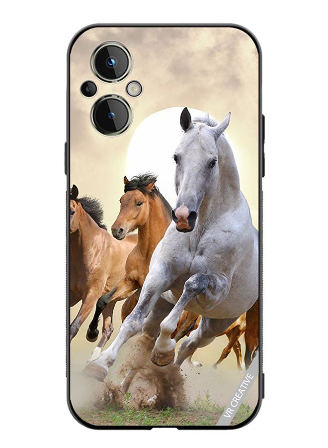 VR CREATIVE Protective Case Cover For OnePlus Nord N20 5G Running Horses Design Multicolour - Image 1