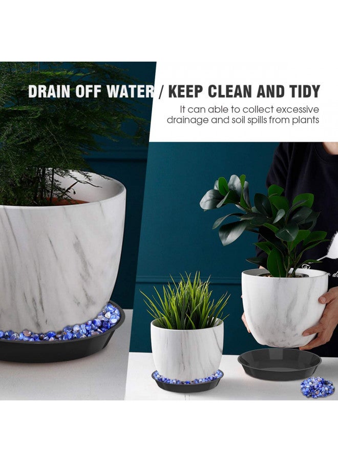 UPMCT 6 Pack Plant Saucer, 4 6 8 10 12 Inch Durable Plant Tray Flower Pot Saucer Round Pallets for Indoors and Outdoor, Plant Container Accessories (6 Inch, Black) - Image 2