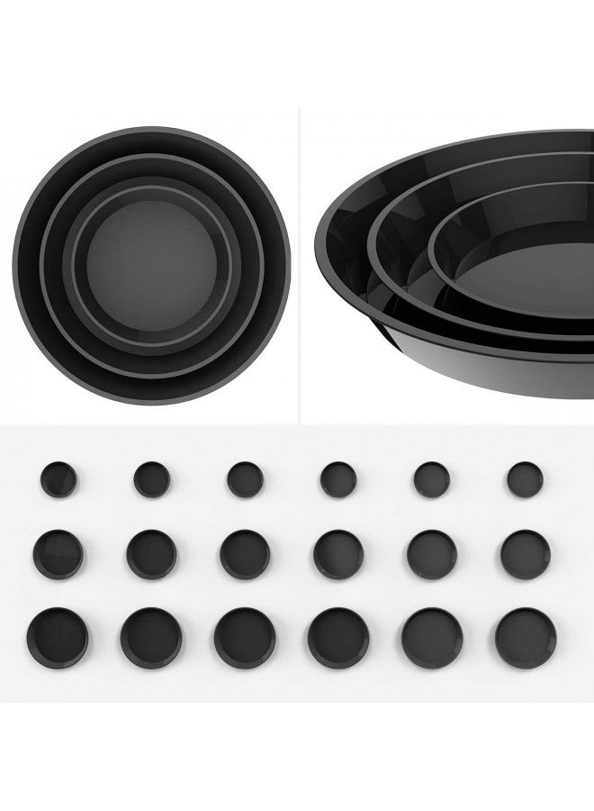 UPMCT 6 Pack Plant Saucer, 4 6 8 10 12 Inch Durable Plant Tray Flower Pot Saucer Round Pallets for Indoors and Outdoor, Plant Container Accessories (6 Inch, Black) - Image 4