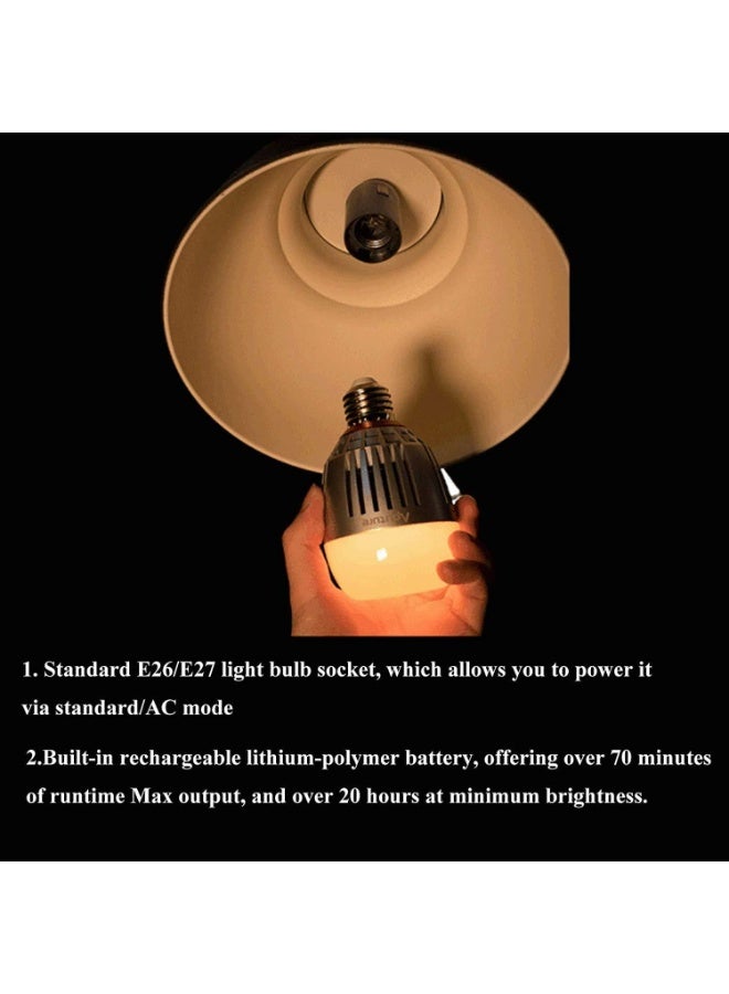 Aputure Accent B7c RGBWW LED Bulb - Portable RGB LED Light, Battery Powered, Flicker-Free Dimmable, E26/E27 Smart Bulb - Image 3