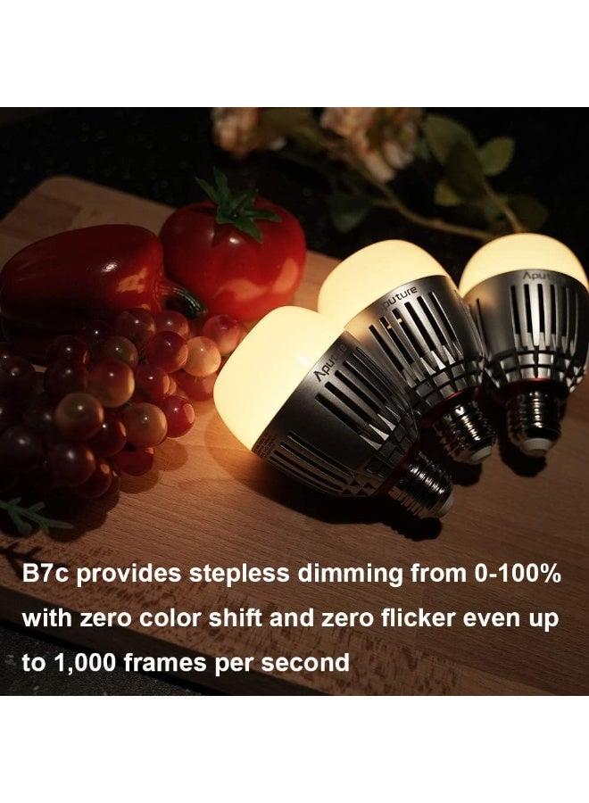 Aputure Accent B7c RGBWW LED Bulb - Portable RGB LED Light, Battery Powered, Flicker-Free Dimmable, E26/E27 Smart Bulb - Image 2