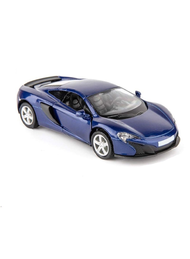 1:36 McLaren 650S Alloy Sports Car Model , Pull-Back Toy With Opening Doors , Collector's Decor , Model Car for Kids Boy Girl Gift Blue ,13cm*5.2 cm*3.5 cm - Image 1