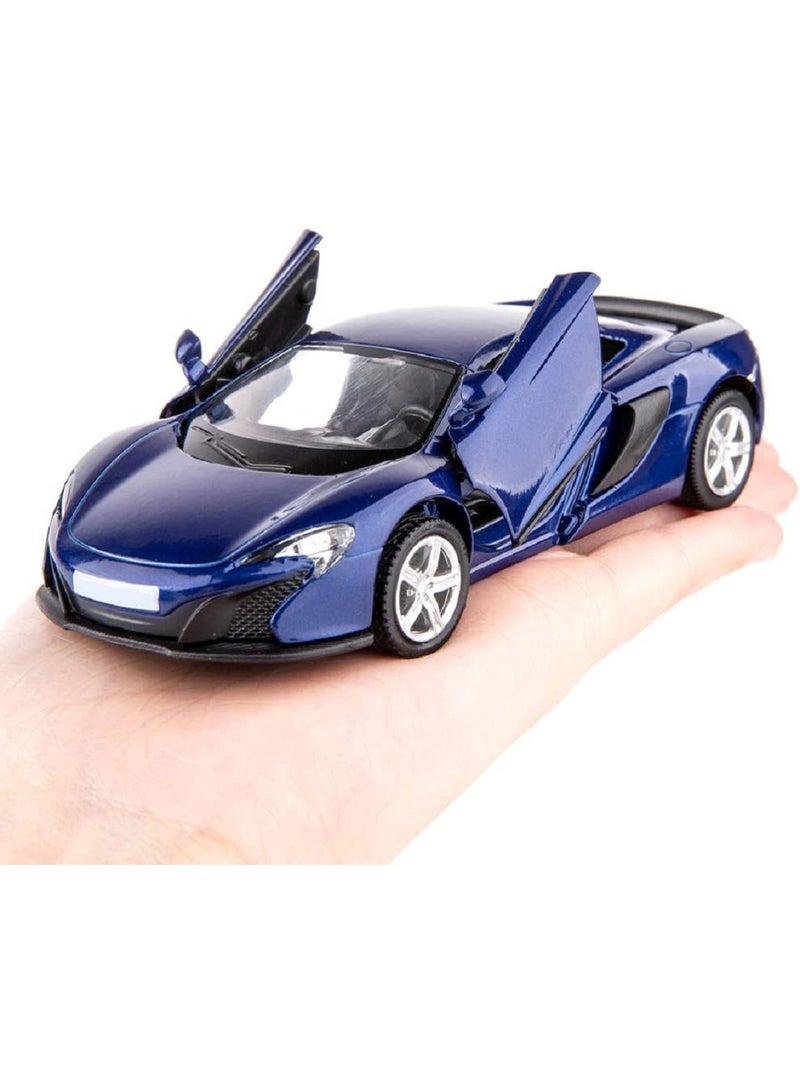 1:36 McLaren 650S Alloy Sports Car Model , Pull-Back Toy With Opening Doors , Collector's Decor , Model Car for Kids Boy Girl Gift Blue ,13cm*5.2 cm*3.5 cm - Image 3
