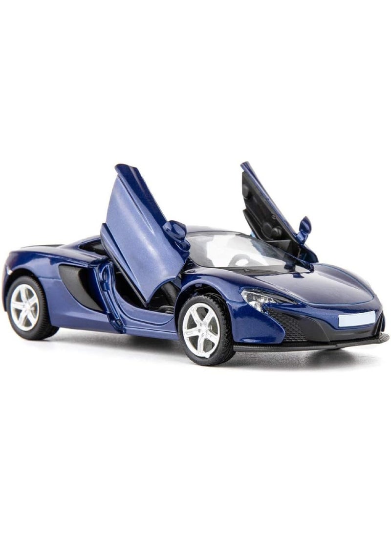1:36 McLaren 650S Alloy Sports Car Model , Pull-Back Toy With Opening Doors , Collector's Decor , Model Car for Kids Boy Girl Gift Blue ,13cm*5.2 cm*3.5 cm - Image 4