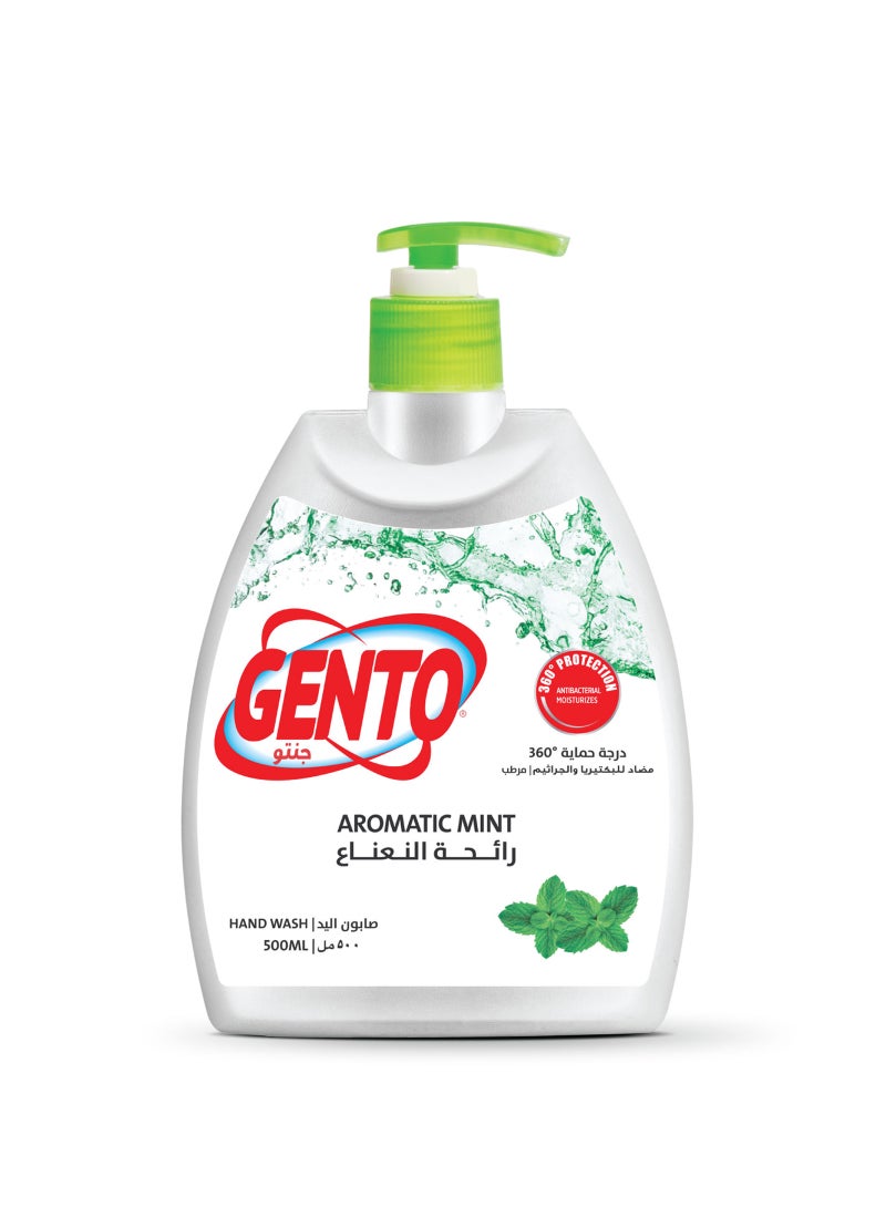 GENTO Hand Wash Aromatic Mint Green 500ml