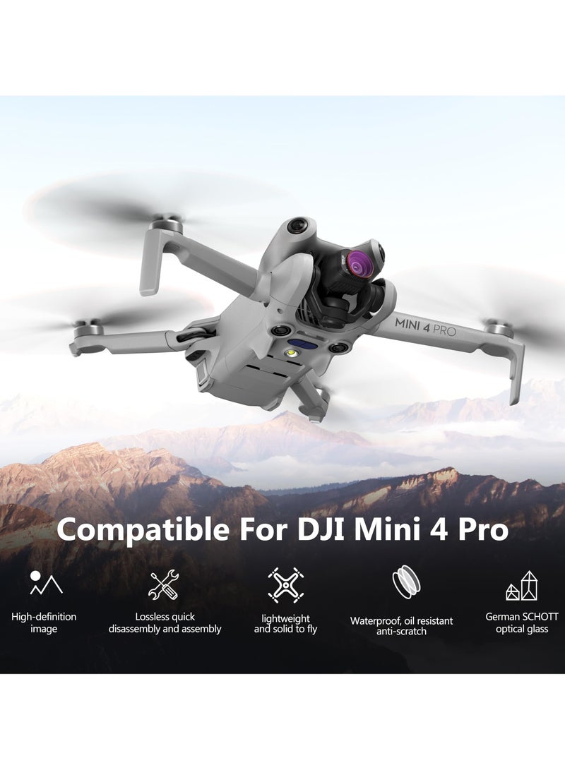 SYOSI Filter Kit for DJI Mini 4 Pro, 4 Pack ND/PL8 ND/PL16 ND/PL64 ND/PL256, Neutral Density Camera Lens Filter Sets Accessories, Compatible with DJI Mini 4 Pro Drone Lens Accessory (Aluminum Version)  - Image 2