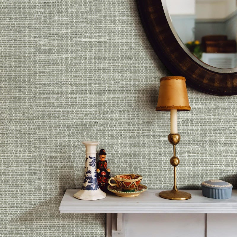 JiffDiff Grasscloth Wallpaper Peel and Stick Cream Grassweave Stick on Wallpaper Textured Self Adhesive Contact Paper 17.3"x118" - Image 4