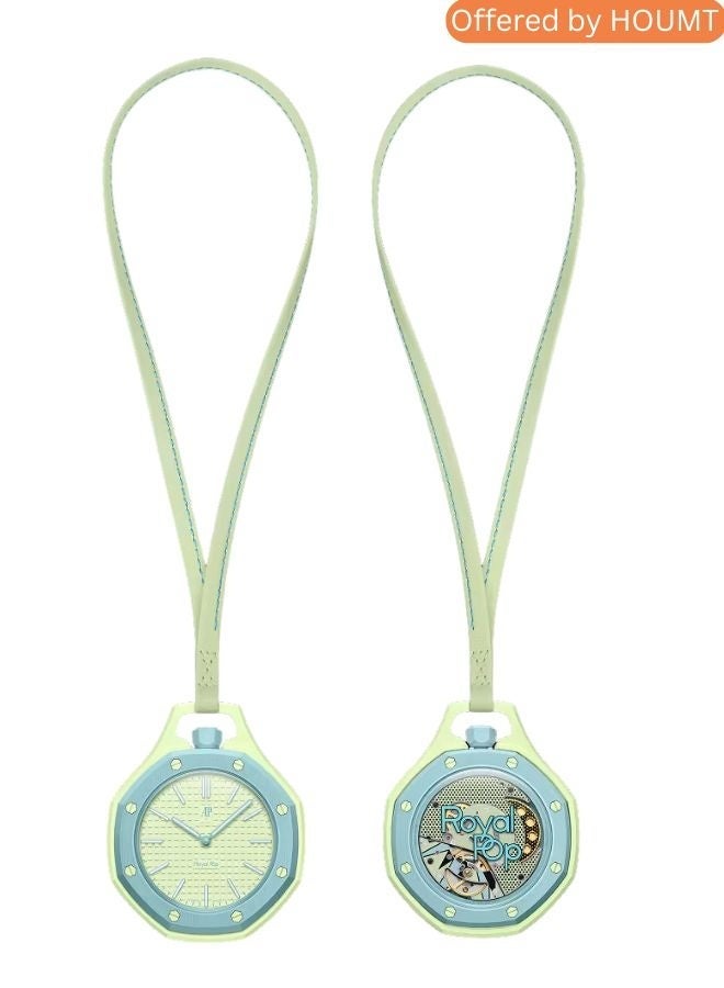 Pocket Watch for Men and Women, Featuring a Colorful Octagonal Design, Quartz Movement Casual Style Necklace Watch Gift - Image 1