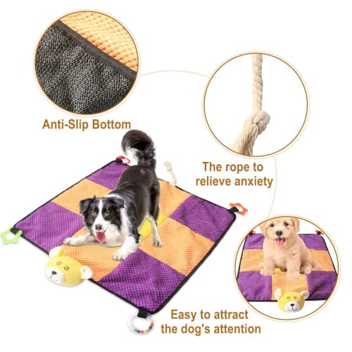IFOYO Puppy Play Mat, Puppy Chew Toys with Teething Ropes, Durable Dog Sleeping Pad, Interactive Toy for Small Medium Dogs Cats - Image 3