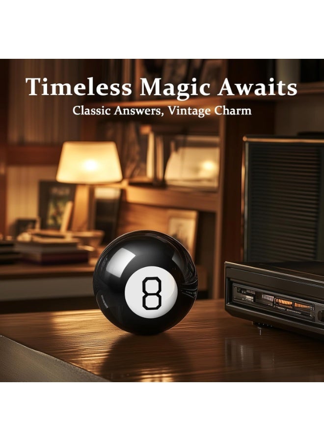 ELLEGLAM Mystic 8 Ball Retro Fortune Telling Toy – Classic Magic Black Ball for Fun, Stress Relief, Family & Office Entertainment (10cm) - Image 4