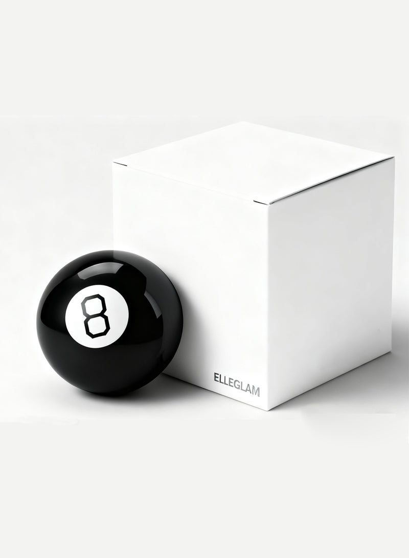 ELLEGLAM Mystic 8 Ball Retro Fortune Telling Toy – Classic Magic Black Ball for Fun, Stress Relief, Family & Office Entertainment (10cm) - Image 1