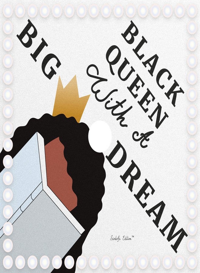 ADVANSYNC Black Queen With A Big Dream Graduation Cap Topper - Image 4