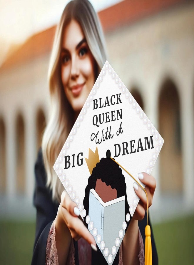 ADVANSYNC Black Queen With A Big Dream Graduation Cap Topper - Image 3