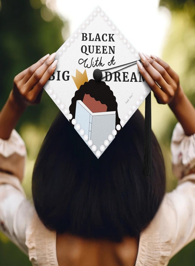 ADVANSYNC Black Queen With A Big Dream Graduation Cap Topper - Image 2