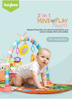 BAYBEE Baybee 2 in 1 Playgym for Babies, Activity Walker Play Gym for Baby with Rotating Piano, 5 Hanging Rattle Kids Toys Baby Crawling Mat for Newborn Baby Play Gym for Baby 0 to 12 Month Boy Girl  - Image 2