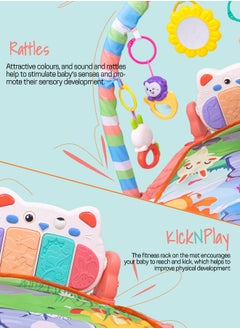 BAYBEE Baybee 2 in 1 Playgym for Babies, Activity Walker Play Gym for Baby with Rotating Piano, 5 Hanging Rattle Kids Toys Baby Crawling Mat for Newborn Baby Play Gym for Baby 0 to 12 Month Boy Girl  - Image 5