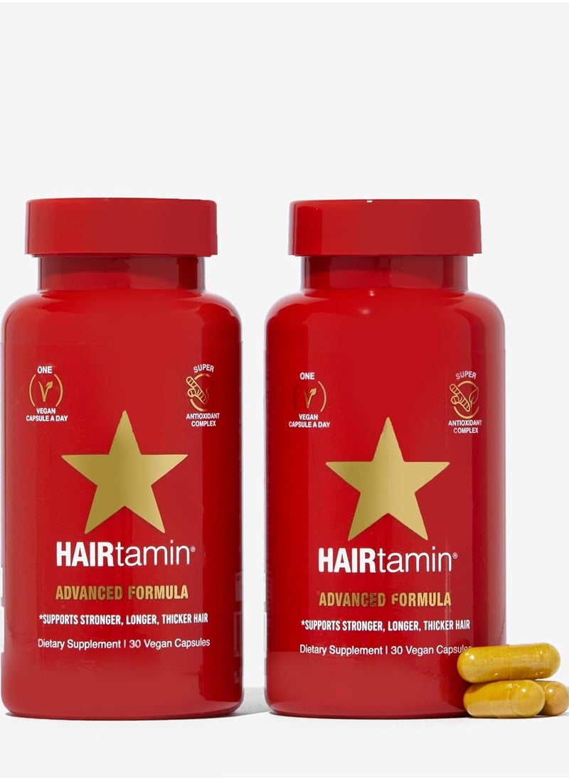 HAIRTAMIN - Healthy Hair Growth Vitamins - Biotin Hair Growth Supplement Pack Of 2 - Image 1