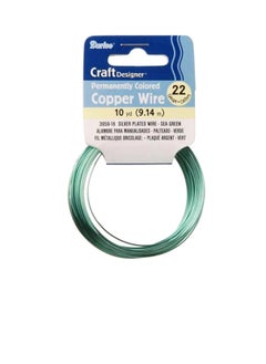 Darice Silver Plated Copper Wire 22 Gauge Sea Green 10 Yards  - Image 3