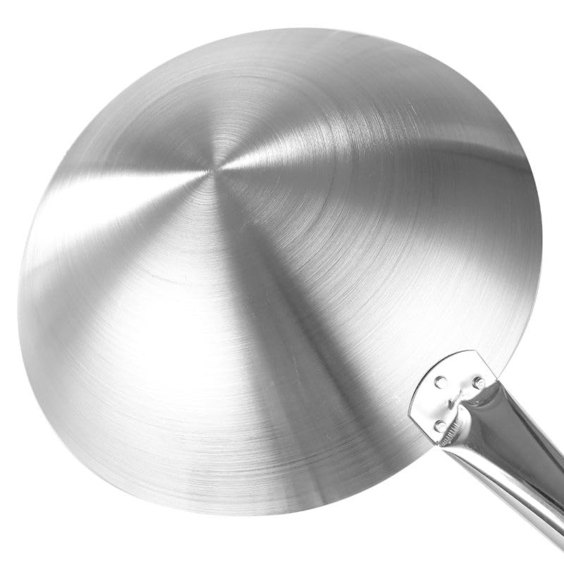 PAUL SONS Hospitality Stainless Steel Light Weight Kitchen Cooking Wok with Wood Handle for Frying Pots Long Handle for Restaurants Size: 11.5INCH (Silver, Pack of 1Pc) - Image 4