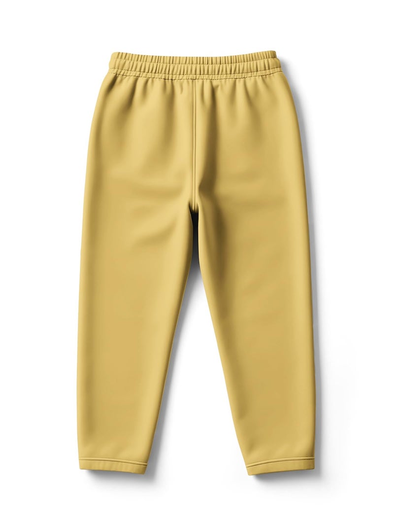 HELLCAT Trendy Solid Cotton Blend Regular Fit Track Pant for Boys - Pack of 3 Yellow/Green/Black 5-6 Years - Image 4