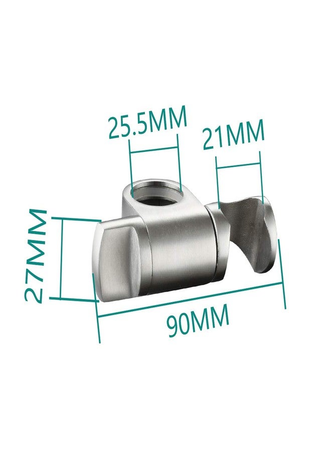 Tecmolog Adjustable Shower Head Holder for 25 mm Slide Bar, Stainless Steel Shower Bar Slider Holder Replacement Part Brushed Nickel, ST35 - Image 4
