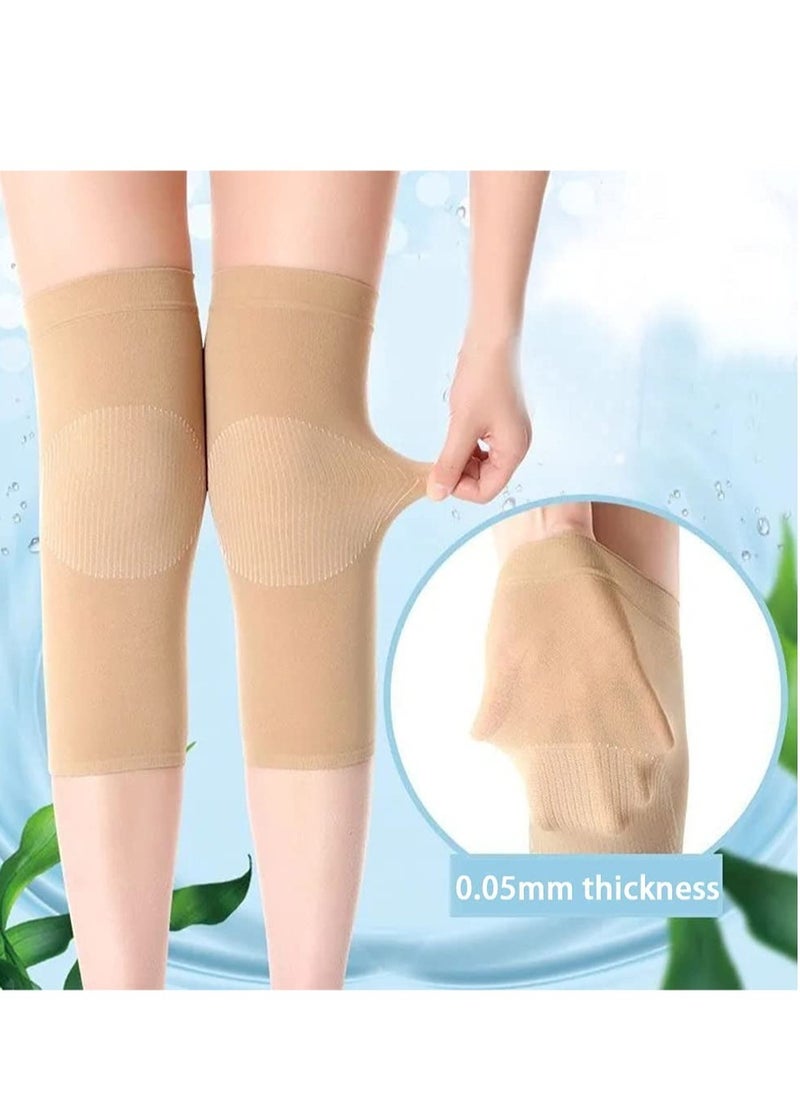 KASTWAVE - 2 Pairs Thermal Warmer Knee Support Sleeve Breathable Stretchy Knee Brace Anti Skid Pads Cashmere Knit Compression Knee Pads Pain Joint Arthritis Relief for Gym Running Cycling Dancing - Image 1