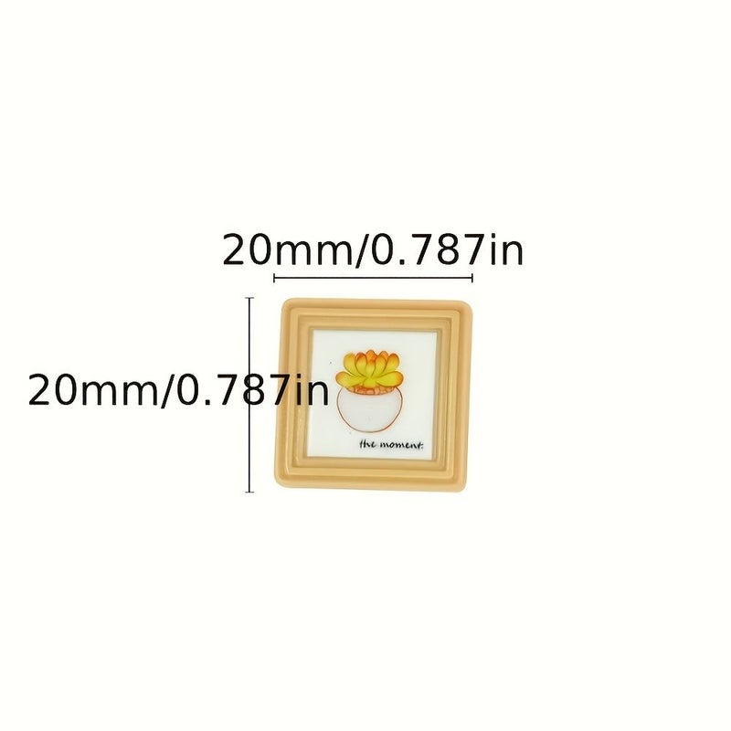 15 Pcs DIY Resin Photo Frame Model Ornament Dollhouse Accessory Jewelry Decoration Gift For Family Friends Desktop Decor Holiday Craft - Image 4